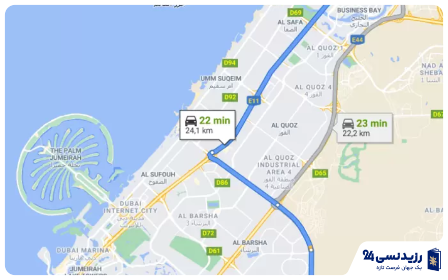 miracle-garden-dubai-locatin map