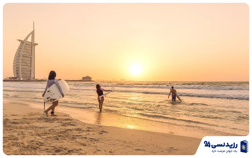 ساحل ام سقیم یا سان‌ست بیچ (Sunset Beach)