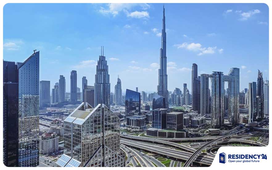 Dubai skyline business district 2026