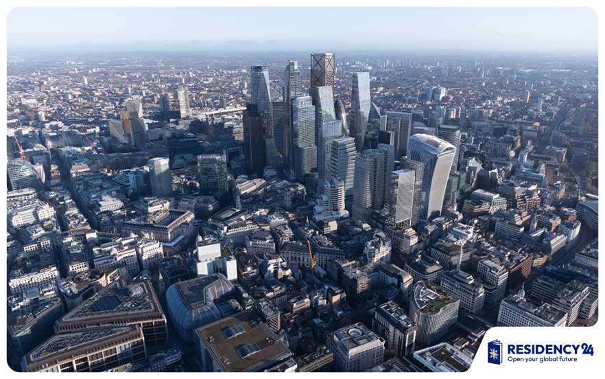 UK city skyline modern