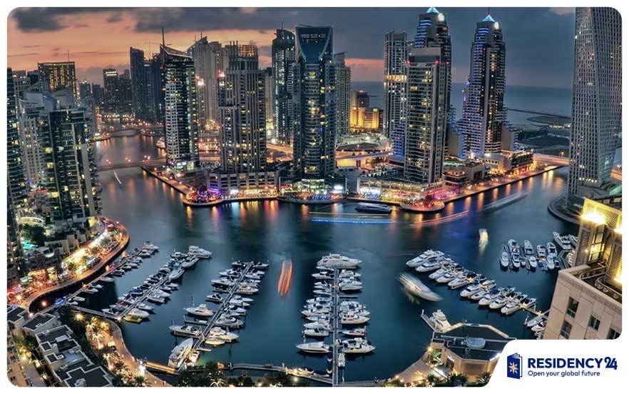 Dubai real estate skyline marina