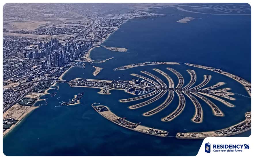 Palm Jumeirah aerial view