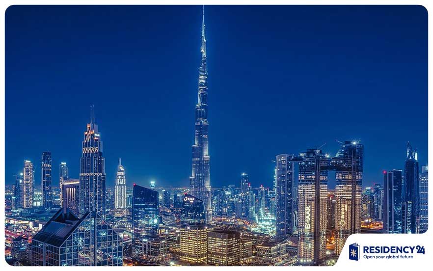 burj khalifa at night