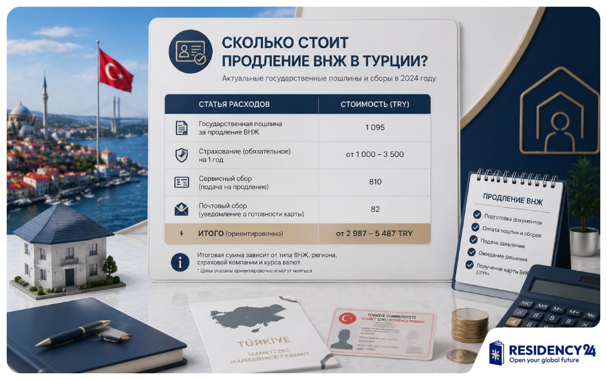 Сколько стоит продление ВНЖ в Турции